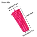 Miniature rose pink studded durian cup keychain with pyramid texture and 7.5cm height - Barbie Pink Studded Cup (No Clasp)