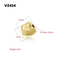Detailed view of 10x9mm gold baroque spacer bead VZ454 with 2.0mm hole and polished finish - VZ454 Gold