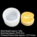 Spiral pattern silicone mold for candles and soap with detailed layered line texture - 4# Spiral Round/B856