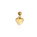 Polished gold stainless steel heart pendant charm accessory for DIY jewelry making - D15-Heart Style