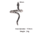 Cuadro de tallas detallado para anillo de serpiente en acero inoxidable con medidas - Color Acero