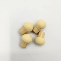Top view of four mushroom-shaped sponge applicators for nail gradient and blending tools - Pointed Toe / Nude