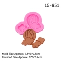 Pink silicone mold for hot air balloon and cloud DIY cake decorating chocolate fondant - Style 1 - Hot Air Balloon Cloud / Pink