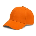 Classic orange baseball cap in twill cotton with six-panel structure and curved brim - Orange