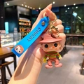Horror movie themed Freddy Krueger figure keychain with a blue strap and Chucky logo - B343-3 Kruger / Large