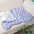 Soft purple coral fleece pet blanket featuring raised heart patterns and dot textures - Purple Heart