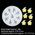 Stampo in silicone a stella con graziose stelle che dormono per cioccolato o resina - 7# Trasparente B1124