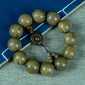 Poliertes 20mm Verawood Armband aus Argentinien mit traditionellem Flaschenkürbis-Anhänger - Fortune Wheel + Gourd / 20mm x 12 Stk