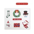 Set di 6 etichette natalizie con Babbo Natale e pupazzo di neve, misura 125x155mm - Etichette Natalizie Giornaliere C (6 Pezzi)
