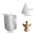 Hollow angel silicone mold for DIY crafts with precise size markings and finished pieces - Hollow Angel Candlestick Silicone Mold