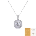 Collana con ciondolo ottagonale in Moissanite S925 con certificato GRA su sfondo bianco - Moissanite da 1 ct (con certificato GRA)