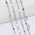 Minimalistische zilveren ketting met 6,9mm ronde schijfjes en 2,3mm O-kettinglinks - Zilver-2.3mm Kleine schijfketting (1M)
