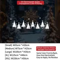 White Christmas tree and snowflake static window stickers available in five sizes - Small [55*20CM] / SDUV-445B [Static Glue-Free]