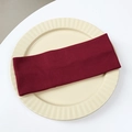Elastic ribbed knit headband for women in deep wine red color, versatile hair accessory - Burgundy