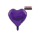 10-inch deep purple heart-shaped foil balloon with a shiny metallic finish for party decor - 10-inch Heart Purple