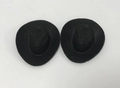 Mini cappelli da cowboy in feltro nero per decorazione bottiglie e ornamenti festa - Tessuto non Tessuto Nero Semplice
