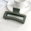 13cm large military green matte shark clip hair claw accessory for thick hair - 13cm Extra Large Square Claw-Forest Green