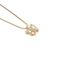 Gold butterfly pendant necklace with shimmering zircon stones and elegant box chain - Golden Butterfly-Full Zirconia