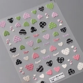 Pegatinas 3D para uñas con relieve de corazones macaron y letras de Destiny - Dulce Macaron con Relieve (TS-3517)