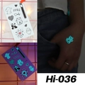 Luminous blue waterproof tattoo stickers with cartoon animals and heart patterns Hi-036 - Hi-036 (Animal Party)