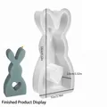 Comparaison détaillée entre le moule en silicone lapin de Pâques et la bougie finie - Silicone / Lapin de Coeur - Grand