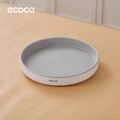 Ecoco minimalist grey and white rotating seasoning organizer tray for kitchen counters - Large / Cream