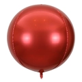 Glossy metallic red 4D spherical aluminum foil balloon for professional party decoration - 60 inch / Red