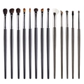 13-piece professional makeup brush set with black handles and mixed natural bristles - Galaxy 13Pcs Eye Brush Set
