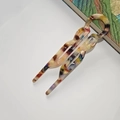U-shaped acetate hair pin with vintage colorful tortoiseshell pattern for elegant updos - Multicolor Floral