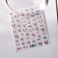 Autocollant nail art emoji 5D TS-2326 avec expressions mignonnes sur fond blanc - Expression de Style Q (TS-2326)