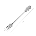 Silver unicorn stainless steel dessert fork measuring 18cm long and 2cm wide - Seahorse Fork / Elegant Silver