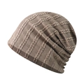 Klassieke kaki kabelgebreide slouchy beanie muts voor winterse warmte en casual stijl - Verstelbaar / Khaki