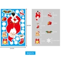 Christmas Santa and elk static window stickers BQ025 set with detailed size measurements - Colorful Static Sticker BQ025