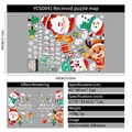 Christmas static window sticker set with Santa, reindeer and snowman decals, 45x60cm size - Style YCSD041 (45*60cm)