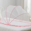 Zanzariera portatile pieghevole per neonati rosa ciliegio per culla o letto - Rosa Classico