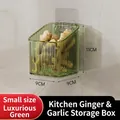 Grüne Wandküchenbox für Ingwer und Knoblauch, kleine Größe 11x9x9cm ohne Bohren - Luxusgrün - Klein