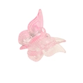 Mini Schmetterling Haarklammer mit rosa Farbverlauf und durchscheinender Harztextur - Hellrosa