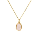 Pink Teardrop Pendant Necklace