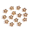 Star shaped gold devil eye beads for jewelry making with black enamel finish - Pentagram / Black