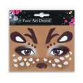 Sparkling deer makeup face jewels with brown glitter antlers and gold rhinestones - Sticker 2