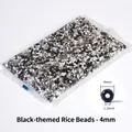Black and grey 4mm glass seed beads for DIY jewelry making in large bulk package - Black Tones Mixed 4mm