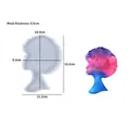 Afro female head resin silicone mold for DIY coaster with 0.9cm thickness dimension - NO.1 African Woman Silhouette-Small