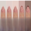 Holographic box set of 3-in-1 soft gel French nail tips in nude tones with 15 sizes - 5-Color French Press-on Nails 04