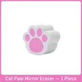 Roze en witte kattenpootvormige spiegelwisser voor het reinigen van glas en badkamer - Cartoon spiegeldoekje / Roze Kattenpoot