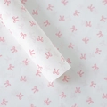 Pearlescent white tissue paper with pink bow prints for floral gift wrapping - 【White Base Pink Bow】20 Sheets 50*70cm