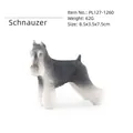 Realistic Schnauzer dog figure model for kids, grey and white animal toy, 8.5x3.5x7.5cm size - Schnauzer (PL127-1260)