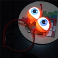 Red LED glowing eyeball headband with white light for Halloween party alien costume - Red