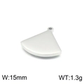 Zilveren waaiervormige stalen hanger, 15 mm breedte en 1,3 g gewicht in detail - 15mm / Staal Kleur (15mm)