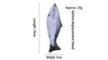 Realistic 19cm salmon feather cat teaser replacement toy with bell and soft filling - Salmon Fish Replacement Head / [product Attributes] The Image Shows A Component Of A Realistic Fish-shaped Plush Toy Labeled "salmon Replacement Head" Which Appears To Be An Accessory For An Electronic Fish Or Cat Toy. The Color Closely Mimics The Texture Of Real Fish Presenting A Black White And Gray Speckled Effect. The Dimensions Are Listed As [19cm] Long And [7cm] Wide. The Weight Is Listed As Approximately [19g] Indicating A Lightweight Feel. The Interior Appears To Be Filled With Pp Cotton Or Similar Soft Material. [visual Presentation] The Image Uses A Pure White Background With The Product Displayed Vertically Surrounded By Black Measuring Lines. Image Quality Is [medium] The Product Clarity Is Acceptable But The Overall Tone Is Flat And Lacks A Sense Of Product Quality. Aesthetic Appeal Is Rated [low] With An Overall Score Of [5.5]. The Main Problem Is The Typical Factory Instruction Image Style; The Composition Appears Cramped And Fails To Stimulate Any Desire To Purchase. [text Content] The Text Is Grouped As Follows: To_translate: [salmon Replacement Head Length 19cm Width 7cm Approx. 19g]; The Other Groups Have No Content. The Suggested Processing Is To Translate This Part Of The Chinese Text Into English And Retain The Location Information. [logistics Tags] None [infringement Risk] Product Infringement: None Probability [0.1]; Background Infringement: None. [product Parameters] Product Name: Salmon Replacement Head; Length: 19cm; Width: 7cm; Weight: Approx. 19g.