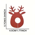 Red felt reindeer Christmas wine glass charm with 5.7cm height for holiday party decor - Deer Head